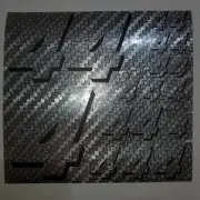 CARBON FIBER TEXTURED CHROME W/ BLACK #4's Racing DecalSheet 1/8-1/10-1/12RC
