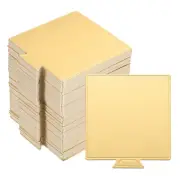 200pcs Mini Cake Boards, Mousse Cake Cardboards Square for Cake Bases (Gold)
