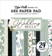 Echo Park 6"x 6" WEDDING BELLS paper pad~Beautiful! Quick Ship!