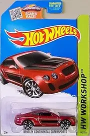 Hot Wheels 1:64 Scale Red Bentley Continental Supersports Car Toy, 2 x 3 x 1 Inches, Ages 3+
