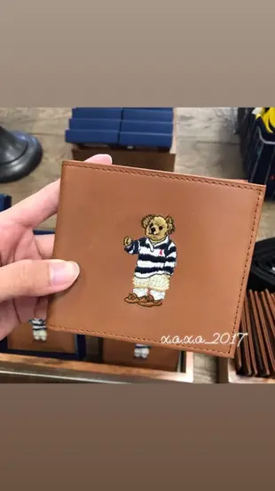 台灣現貨 正品 POLO RALPH LAUREN POLO 小熊 短夾 皮夾 刺繡鑰匙圈 卡夾 真皮短夾 附品牌禮物盒