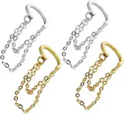 [TENDYCOCO] 2 Pairs Tassel Ear Decorative Clip-on Earring Clip-on Earring for Girl Clip-on Earring Clip on Earring for Girl Clip- on Earring Earrings Party Earring Jewelry Copper