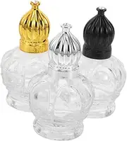 WRITWAA 3pcs Vintage Essential Oil Roller Bottles Refillable Glass Containers with Smooth Applicator for Even Perfume Application Travel Friendly for Go Use