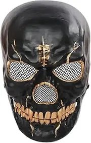 Costume Bay Skull masquerade Mask Skeleton Helmet Halloween Movable Jaw Full Head Horror Scary Michael Myers image Cosplay Musk Party Decor cartoon masks