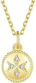 [Generic] Bead Circle Round Long Pendant Necklace for Girls Shinning Cubic Zircon Accessories Made in China