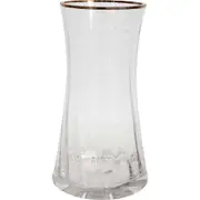 LVD Curve Flower Vase Plant Container Home Tabletop Decor 13x23cm Small Clear