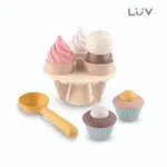 【LUV質感生活】環保小麥稈幸福甜冰淇淋16件組｜家家酒 廚房玩具 玩具組 冰淇淋 甜點 甜品玩具 扮家家酒 黏土玩具