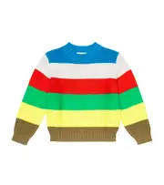 [Stella McCartney Kids] Stella McCartney Kids Striped cotton and wool sweater Y 4 multicoloured
