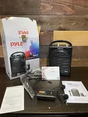 Pyle Pro Audio PWMA200 Rechargeable Pa System W/ Wireless Lavalier & Wired Mic