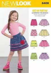Girl's Skirt Learning the Basics Simplicity Sewing Pattern 6409 UNCUT NEW EASY