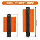 2Pcs Contour Gauge 6inch 10inch Precise Profile Measuring Tool Adjustable guvAD