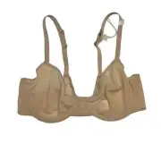 Aerie Smoothez Balconette Bra Light Tan Mesh Underwire Size 36C New