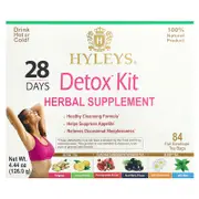 Hyleys Tea, 28 Days Detox Kit, Assorted, 84 Foil Envelope Tea Bags, 4.44 oz (126 g)