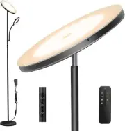 LED Floor Lamp 4300LM 42W Bright Standing Lamp with Gooseneck Reading Light 2...