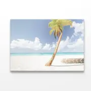 Coconut Tree in Beach Print 100% Australian Made 90 x 60cm (Acrylic)