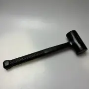 1x Non-Slip Black Double-Faced Solid Rubber Head Mallet 26cm x 8cm