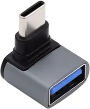 CY USB C OTG Adapter,USB 3.0 Type-A Female to USB Type-C Male OTG Adapter 90Degree Angled for Laptop Tablet Phone
