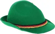 [Healvian] Unisex Green Jazz Hat Soft Magician Top Hat for Halloween Oktoberfest Costume Parties Stylish Accessory for Fun Party Events and Memorable Celebrations