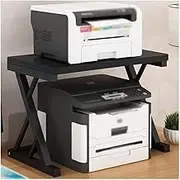 Printer Shelf Printer Stand Printer Rack 2 Tier Printer Stand Desktop Printer Table Printer Shelf Steel Frame Office Fax Machine Scanner Bracket Storage Rack Printer Holder Printer Shelves