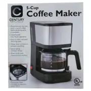 Century Appliance 5 Cup Drip Coffee Maker Filter Included No Need Paper Filters