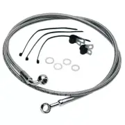 Front +8" Stainless Braided Brake Line 2004-2010 Harley-Davidson Sportster XL883