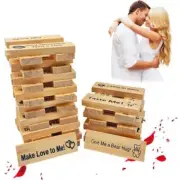 Couple Game Night Intimacy Block Tower Jenga Game Valentine Tumbling Tower Stack