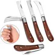 Pruning Grafting Knife Folding Tools Solid Pruner Wood Handle Garden Tree Cutter
