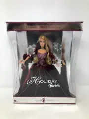 Barbie Holiday Christmas 2004 Holiday African American Barbie - Burgundy Dress