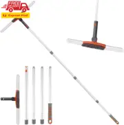 Floor Squeegee Scrubber, 2 in 1 Shower Squeegee with Grout Brush, Water Squeegee