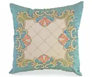 Katherine's Collection Pillow Treasures Of The Sea Lattice Design NEW 30-930179