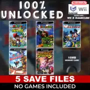 Mario Superstar Baseball Strikers Tennis Save GameCube Memory Card 100% Unlocked