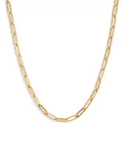 Bloomingdale's Fine Collection Paperclip Link Chain Necklace in 14K Yellow Gold, 16