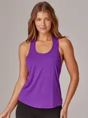 Women's Running Tank. Self Cooling Workout Singlet- Purple