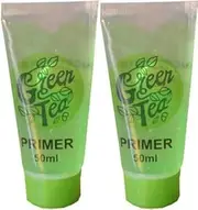 Elecsera Green Tea Waterproof Primer Make Up Base Pack of 2 Primer - 100 ml (Green)