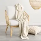 Renee Taylor Lenni Vapour 130x170cm Cotton Knitted Sofa/Bed Throw Soft Blanket