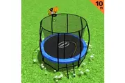 Trampoline 10ft Kahuna with Basket ball set - Blue