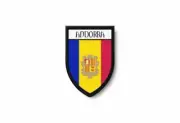 PATCH PATCHES EMBLEM IRON ON GLUE PRINT FLAG world crest andorra