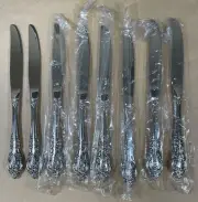 NEW 8PC ONEIDA RENOIR PEMBROOKE STAINLESS DINNER KNIFE FLATWARE LOT USA