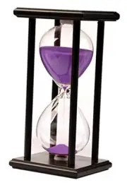Hourglass Sandglass Timer Sand Timer 45 Minutes Black Frame With Purple Sand
