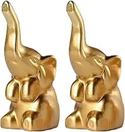Gold Elephant Figurine,Resin Elephant Decor for Table Centerpiece - Gold Elephant Statue for Living Room Bedroom Decoration, Animal Figurine Decor