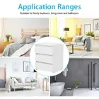 White Modern Nightstand Bedside Table with 3 Storage Drawers Furniture