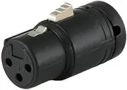 Cable Techniques CT-AX3F-K Low-Profile Right Angle Female XLR Connector - Black