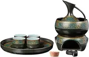 Ceramic Sake Set Hot Saki Drink Cups/Bottle/Warmer/Tray/Warming Bowl Japanese