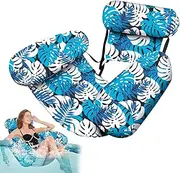 Water Hammock | Inflatable Pool Hammock Floats for Adults - Multi-Purpose Lounger with Backrest, Raft Drifter Toys for Lake Swimming Travel Vacation