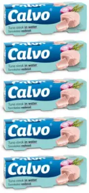 5 CALVO Tuna Steak in Water Made in Spain 240g 8.5oz (15 portions)