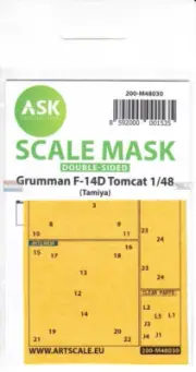 ASKM48030 1:48 ASK/Art Scale Mask [Double Sided] - F-14D Tomcat (TAM kit)