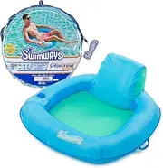 SwimWays Spring Float Premium SunSeat Inflatable Floating Chair with Hyper-Flate Valve