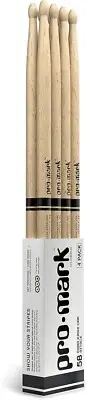 Oval Wood Tip 5B Drumsticks - Classic Attack with 4 Pairs for the Price of 3