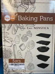 Turbo Bee Bakeware Nonstick 5pc Baking Set loaf cake pans muffin tin cookie