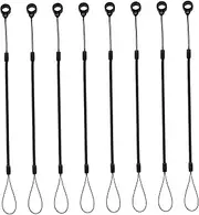 COOPHYA 8pcs Stylus Pen Spring Lost Rope Lanyard for Secure Attachment for Handwriting Pens Reliable Cord with Ring Convenient for Work and Study
